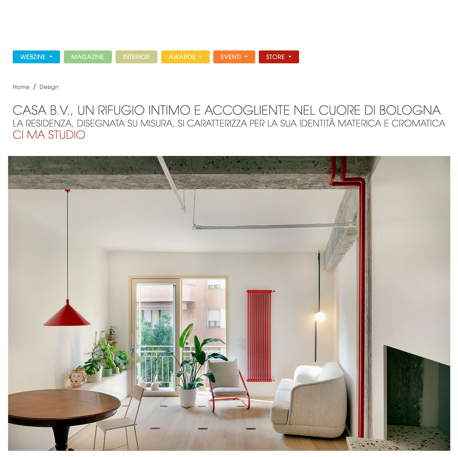 CASA B . V pubblicata nel magazine online WhiteMAD