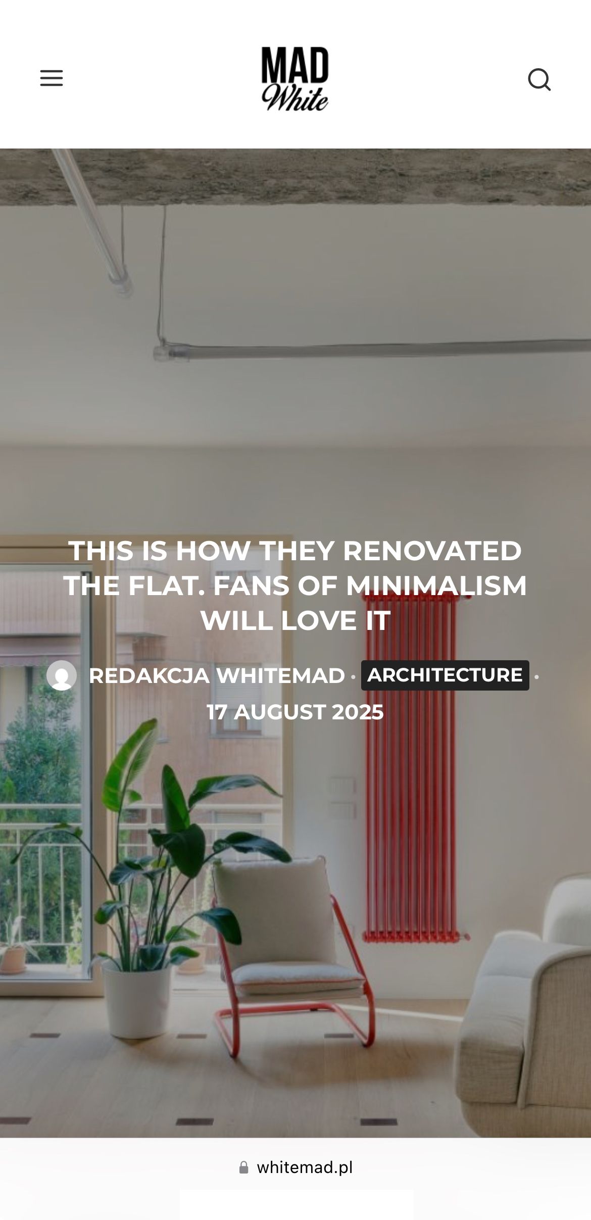 CASA B . V pubblicata nel magazine online WhiteMAD